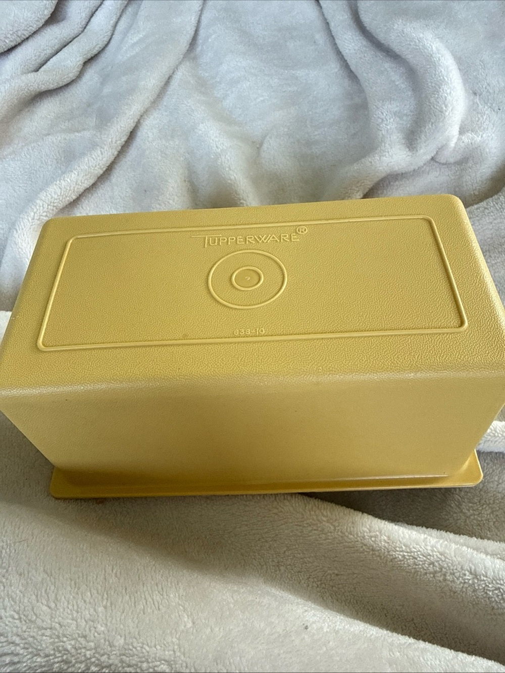 Vintage Tupperware Retro Butter Keeper Harvest Gold Almond Single stick , Pound